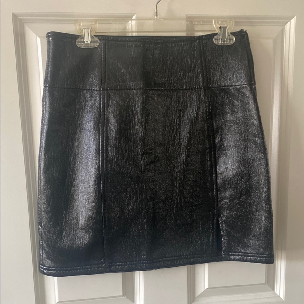 Free people faux Leather Skirt